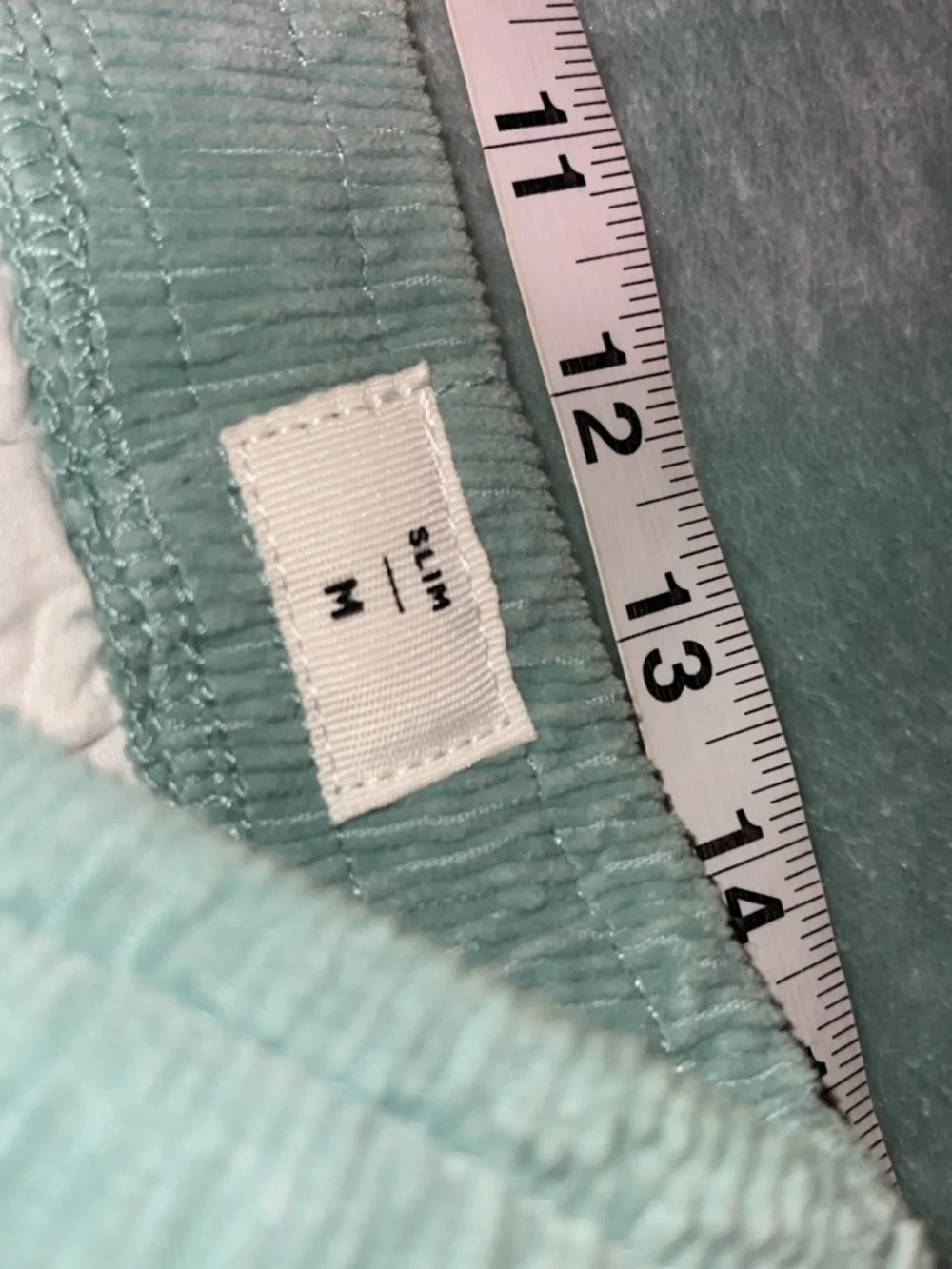 PacSun Embroidered Corduroy Trouser Pants Slim Fit Aqua  Medium (NWOT)